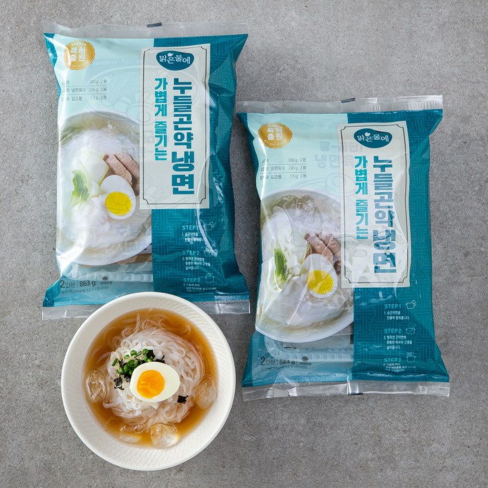맑은물에 가볍게즐기는 누들곤약냉면, 863g, 2개