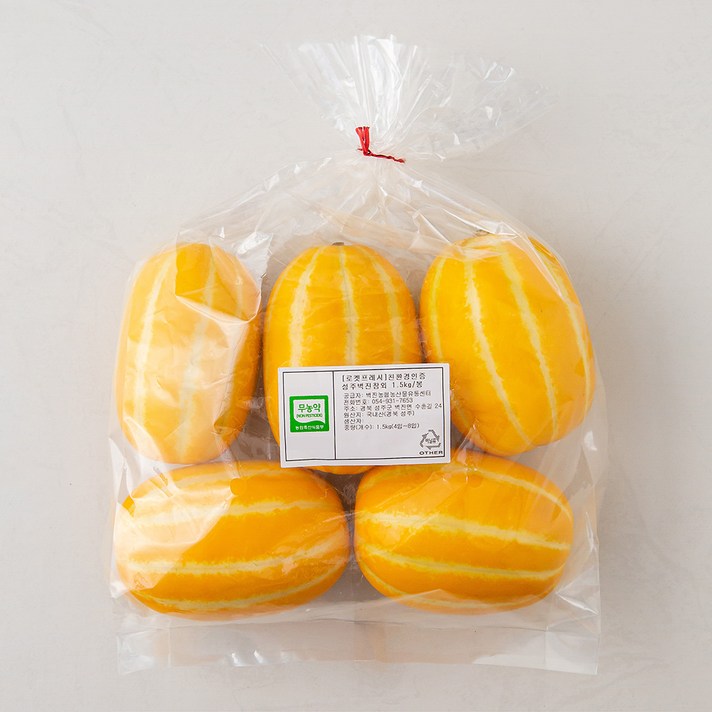 친환경 인증 성주 벽진참외, 1.5kg, 1봉