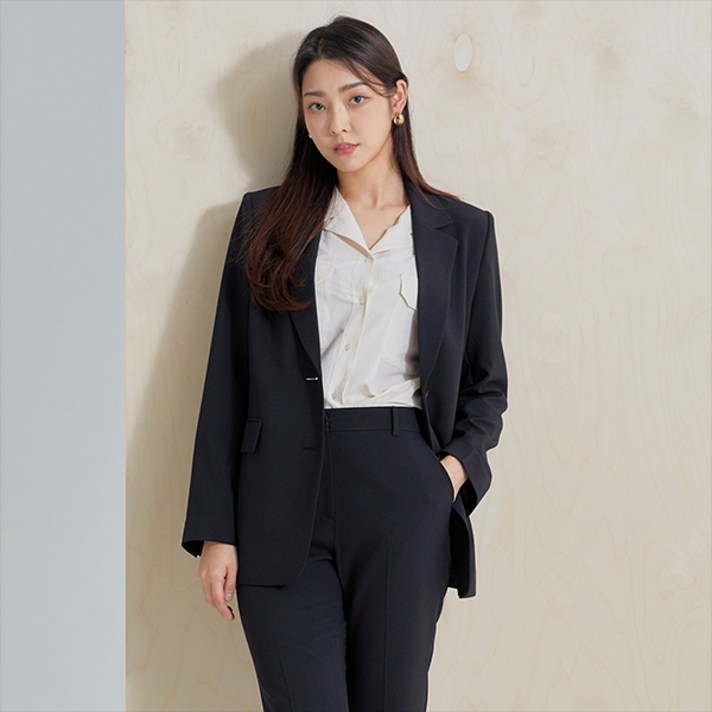 클라비스 여성용 셋업 홑겹 자켓