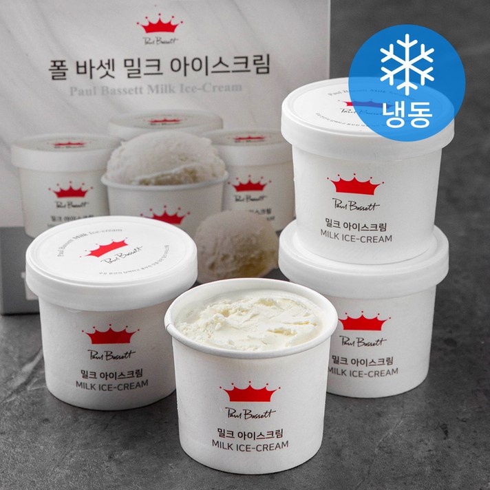 폴바셋 밀크 아이스크림 4입 (냉동), 400ml, 1개