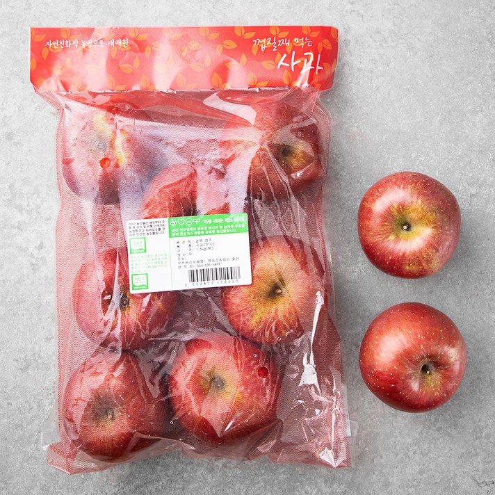 영주 GAP 인증 사과, 1.5kg, 1개