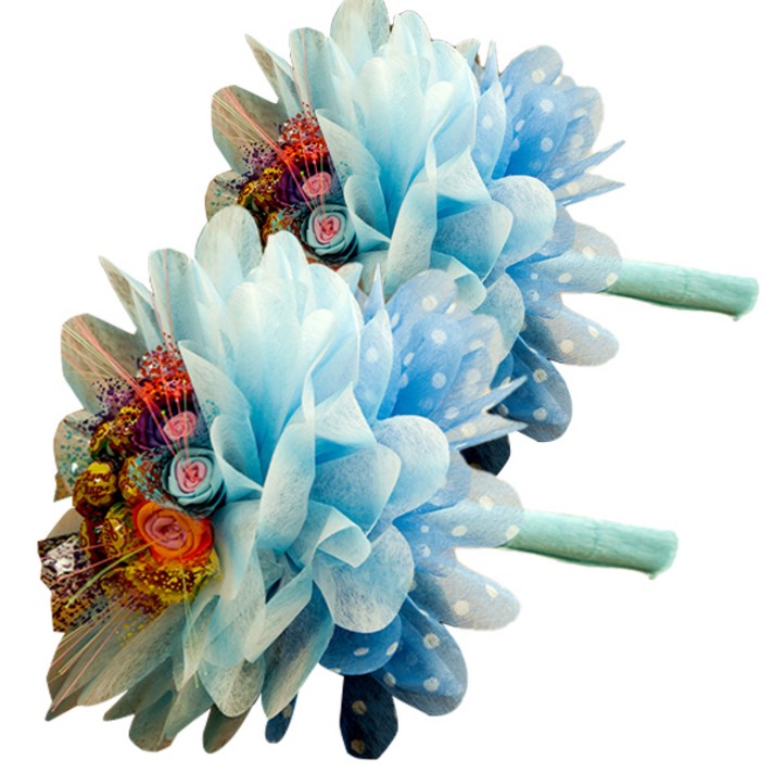 조화 츄파춥스 사탕부케 2p, 블루