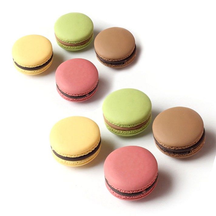 리빙이프 마카롱 냉장고 자석 4종 x 2p, 혼합색상