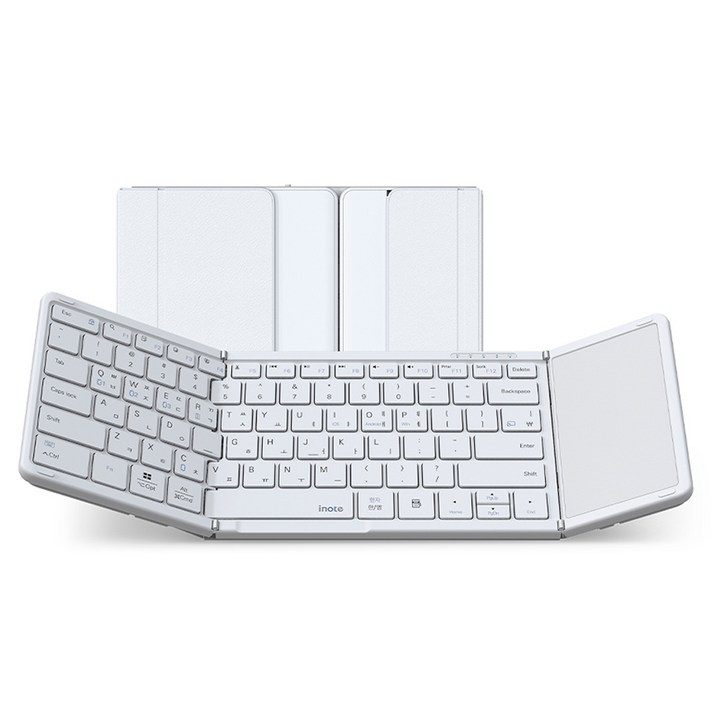 아이노트 멀티 페어링 무선 터치패드 블루투스 접이식 키보드, 화 이 트, XFolding XK905B, 제조사축