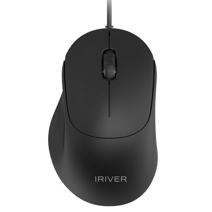 아이리버 항균처리 오피스기어 경량 인비저블 무소음 유선 마우스 M101, 블랙, M101