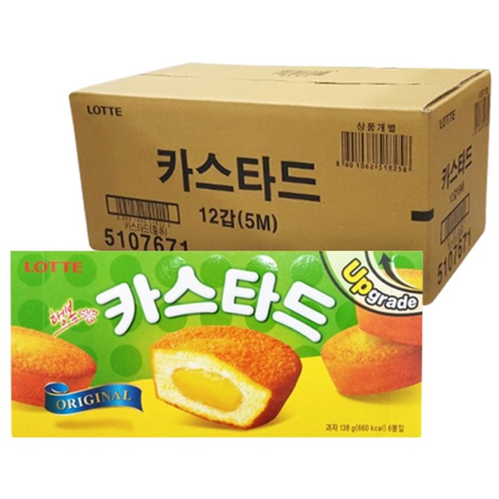 롯데 카스타드 오리지널 6개입, 138g, 12개