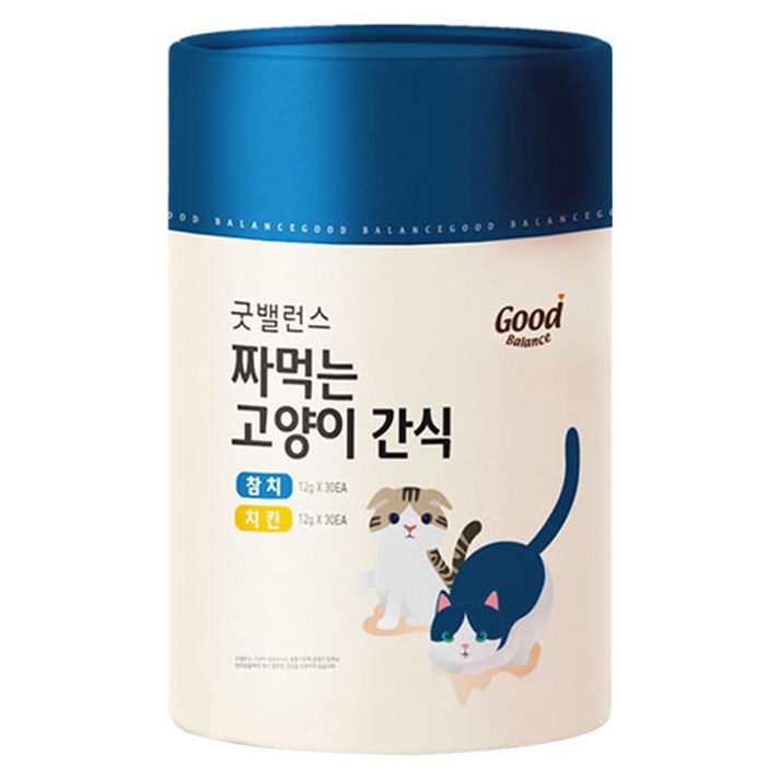 굿밸런스 짜먹는 고양이 간식, 참치 30p + 치킨 30p, 1세트