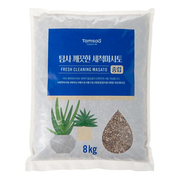 탐사 깨끗한 세척마사토중립, 1개, 8kg
