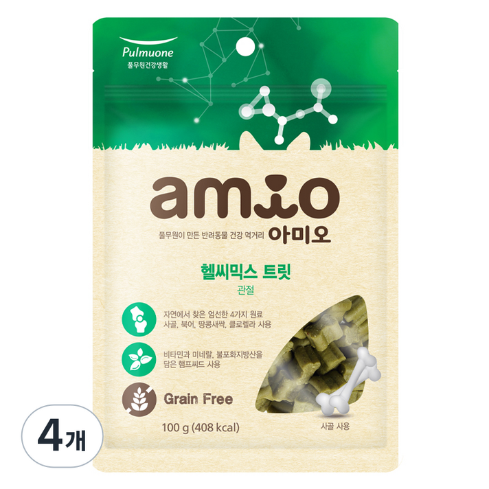 풀무원아미오 강아지 헬씨믹스 트릿 영양제