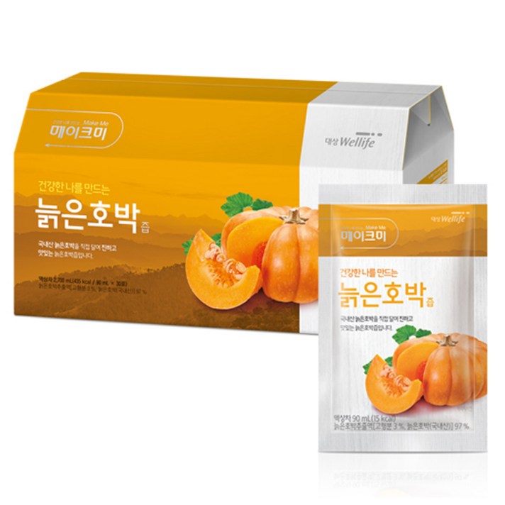 대상웰라이프 메이크미 늙은호박즙, 90ml, 30개