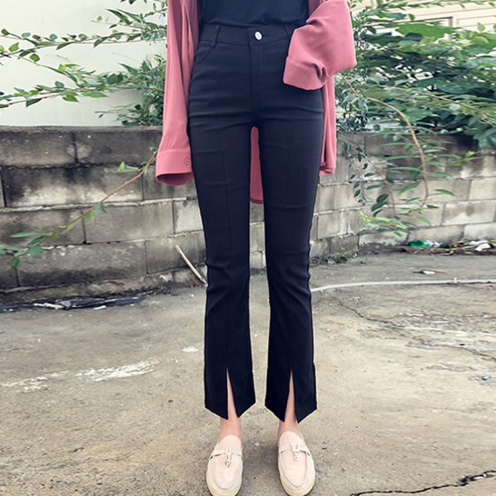 오키진 여성용 허니스판 부츠컷 인밴딩팬츠