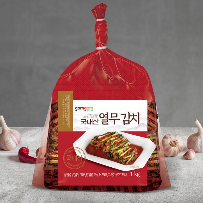 곰곰 국내산 열무 김치, 1kg, 1개