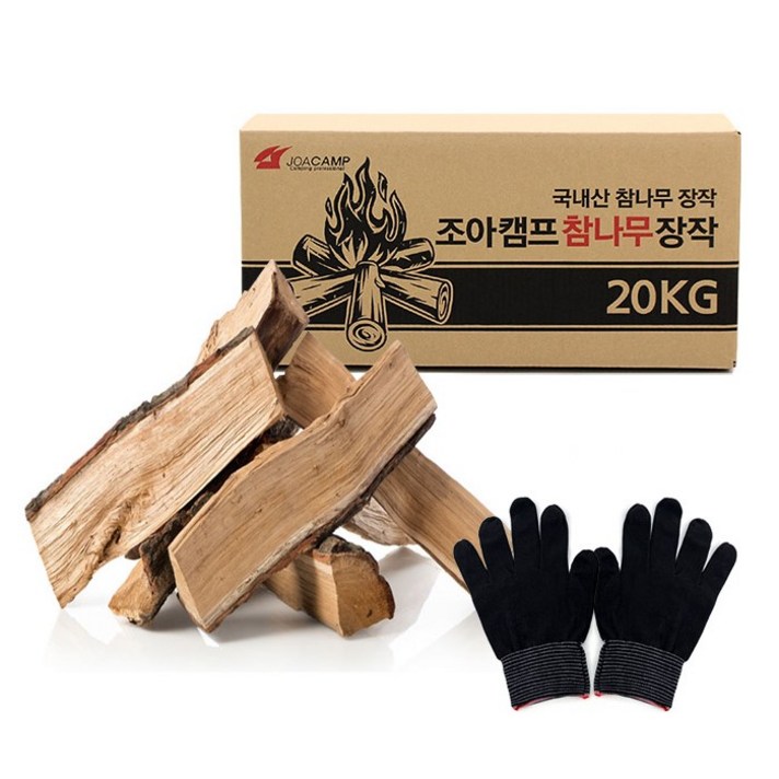 조아캠프 참나무장작 CT025, 20kg, 1세트