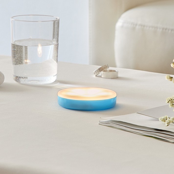 아이린 충전식 터치 무드등 블루, 웜화이트