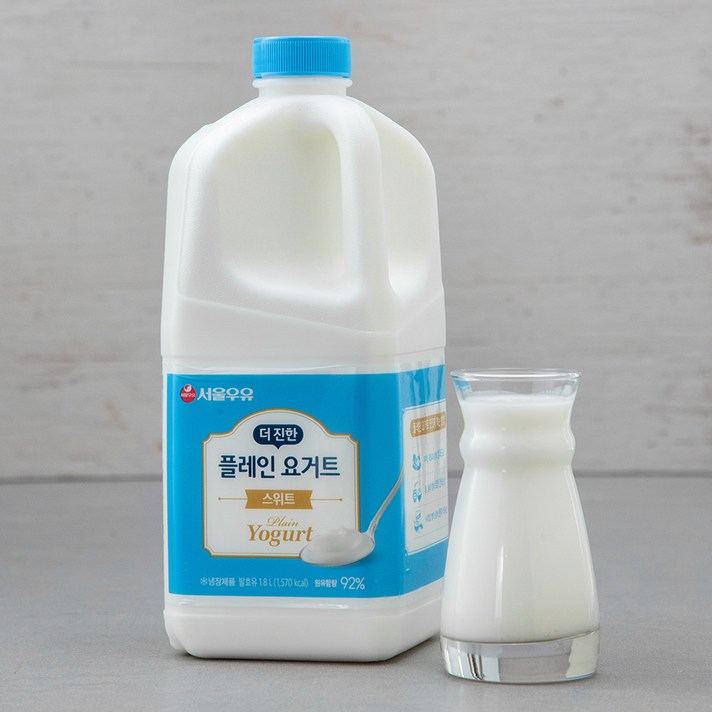 서울우유 더 진한 스위트 플레인 요거트, 1800ml, 1개