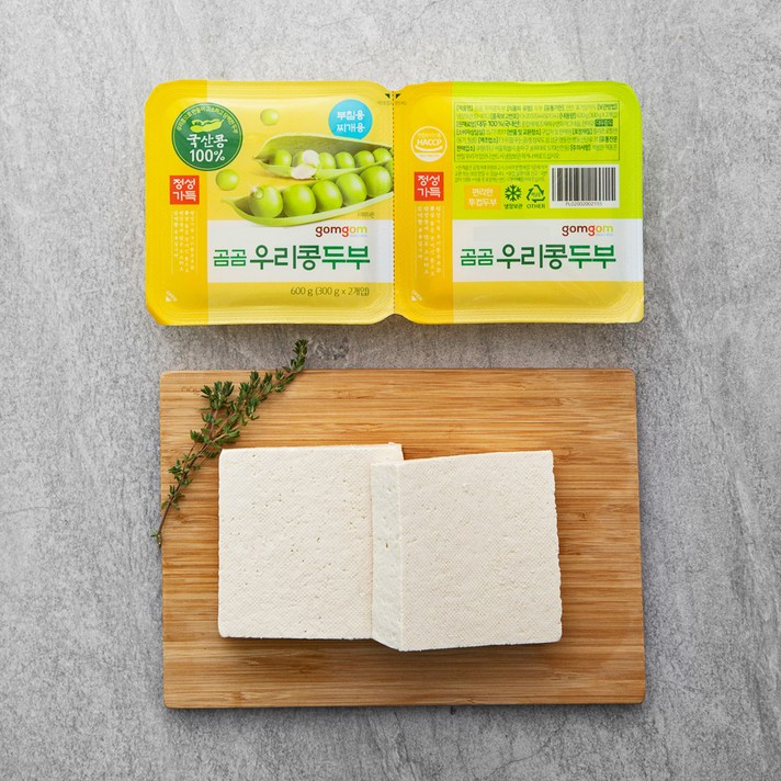 곰곰 국산 우리콩두부, 300g, 2팩