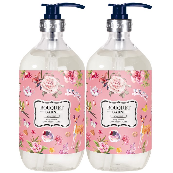 부케가르니 바디워시 화이트머스크, 1000ml, 2개