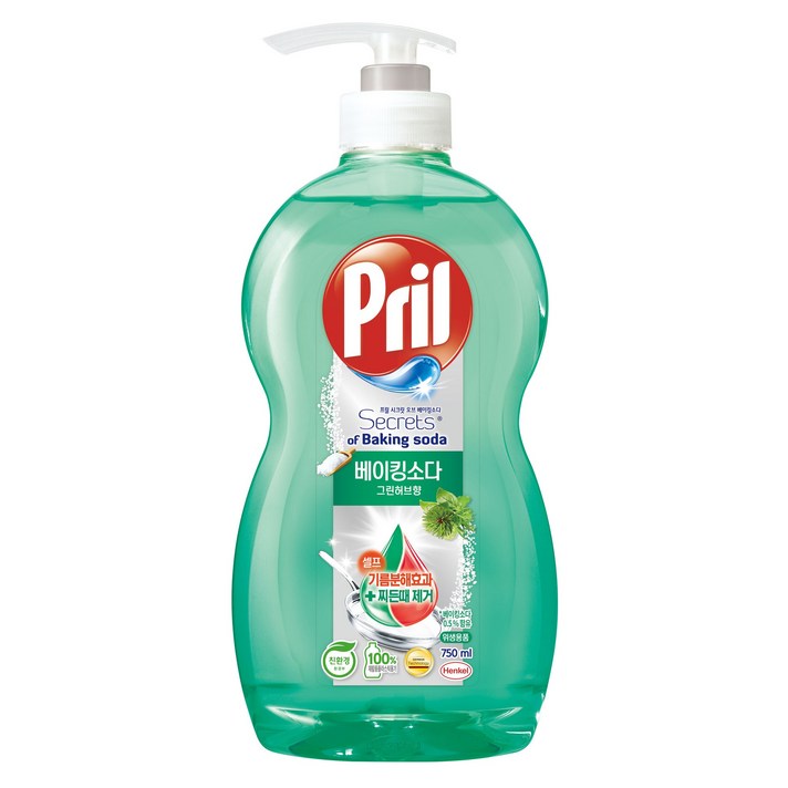 프릴 시크릿 오브 베이킹소다 그린허브 향, 750ml, 1개