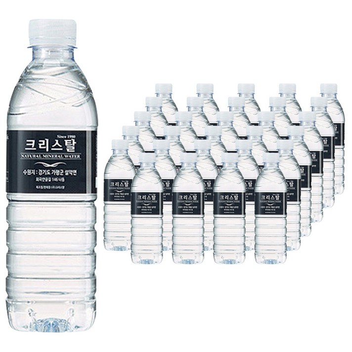 크리스탈 블랙라벨 생수, 500ml, 60개