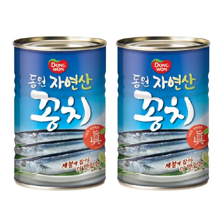 동원 꽁치 통조림, 400g, 2개