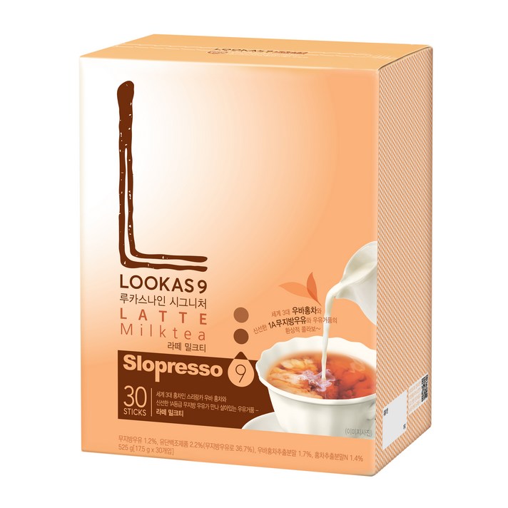 루카스나인 라떼 밀크티, 17.5g, 30개