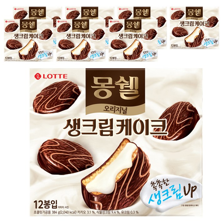 롯데제과 크림 몽쉘, 384g, 8개