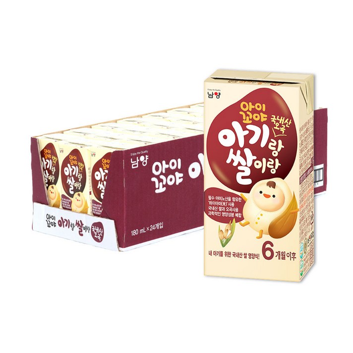 아기랑쌀이랑 유아두유 180 ml, 오곡, 24개