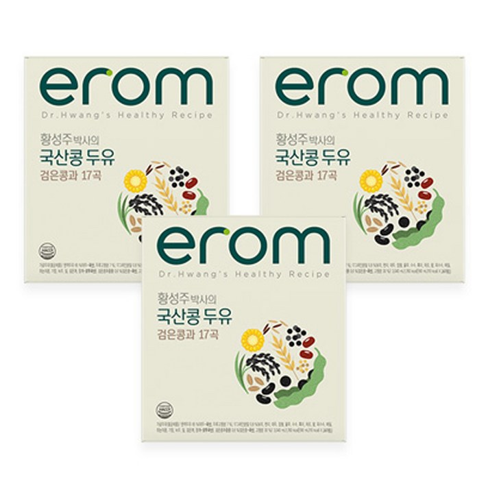 이롬 황성주 검은콩17곡 두유, 190ml, 72개입