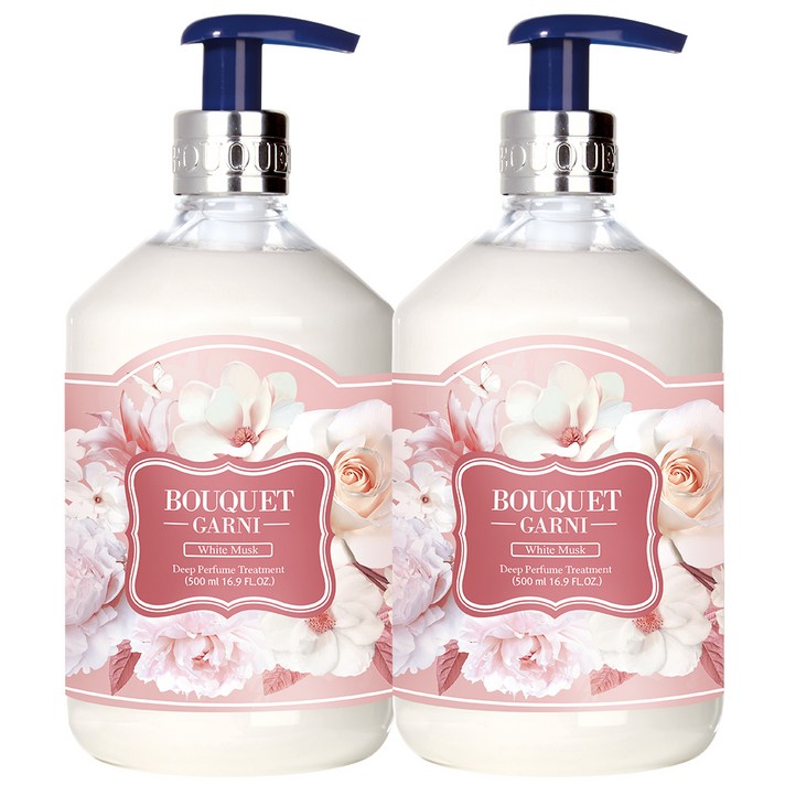 부케가르니 딥퍼퓸 트리트먼트 화이트머스크, 500ml, 2개