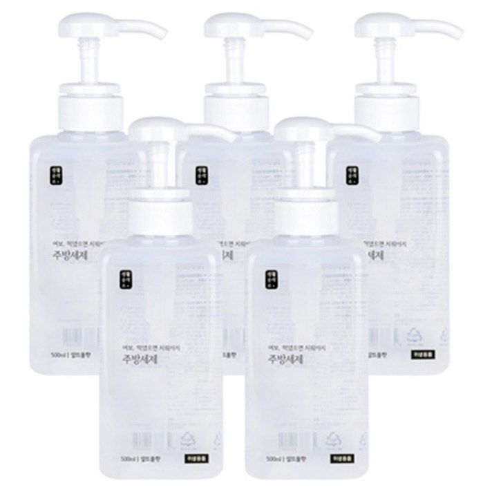 생활공작소 쌀뜨물 주방세제, 500ml, 5개입