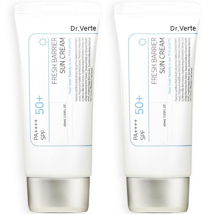 닥터벌트 프레쉬 베리어 선크림 SPF50+ PA++++, 60ml, 2개