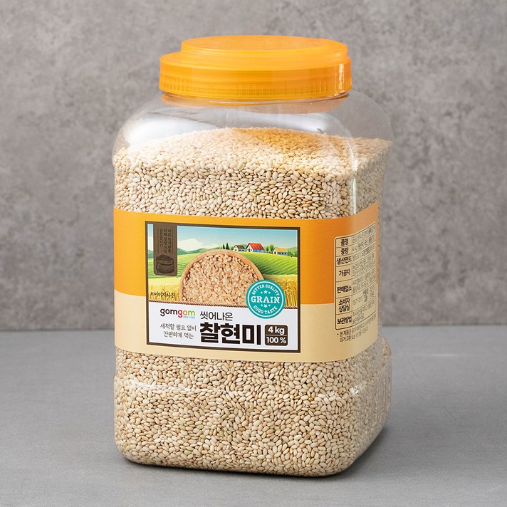 곰곰 씻어나온 찰현미, 4kg, 1개