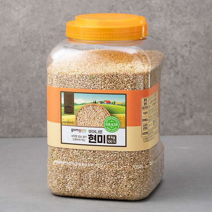 곰곰 씻어나온 현미, 4kg, 1개