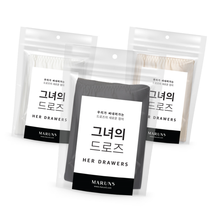 마른파이브 여성용 심리스 드로즈 3종 세트