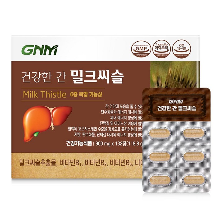 GNM자연의품격 건강한 간 밀크씨슬, 132정, 1개