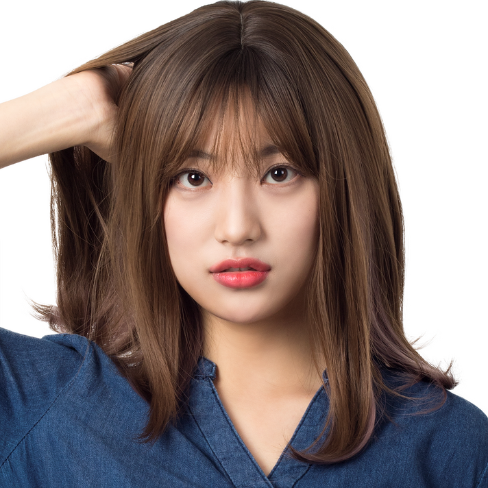 준 파스텔 통가발 250g + 가발망, 헤드브라운핑크, 1개