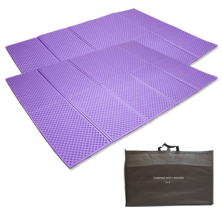 코만도 2단 캠핑매트 2p + 보관가방, 퍼플
