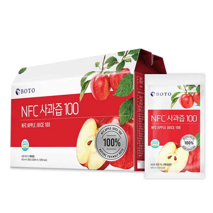 보뚜 사과즙 100, 100ml, 30개입