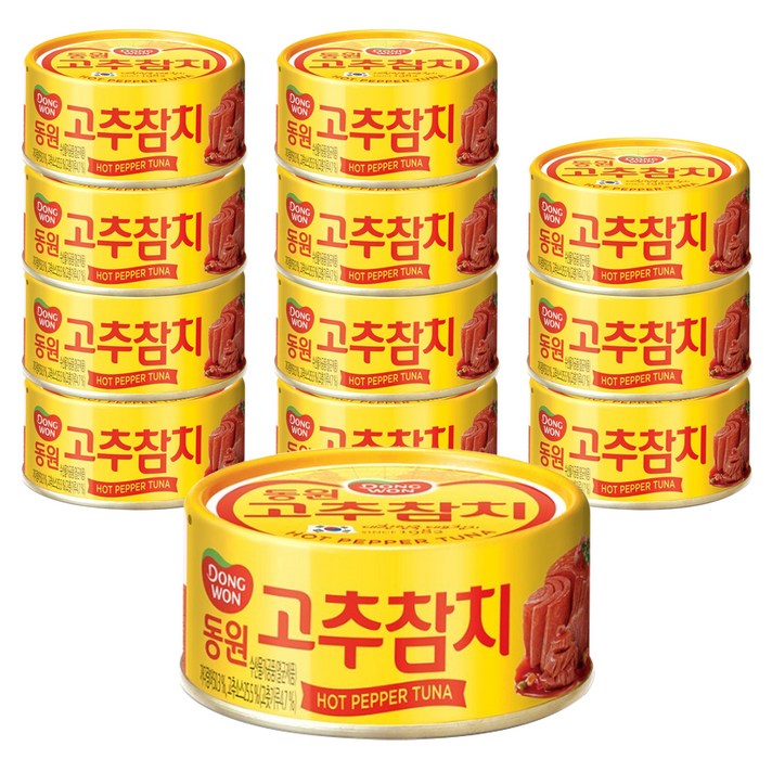 동원 고추 참치, 85g, 12개