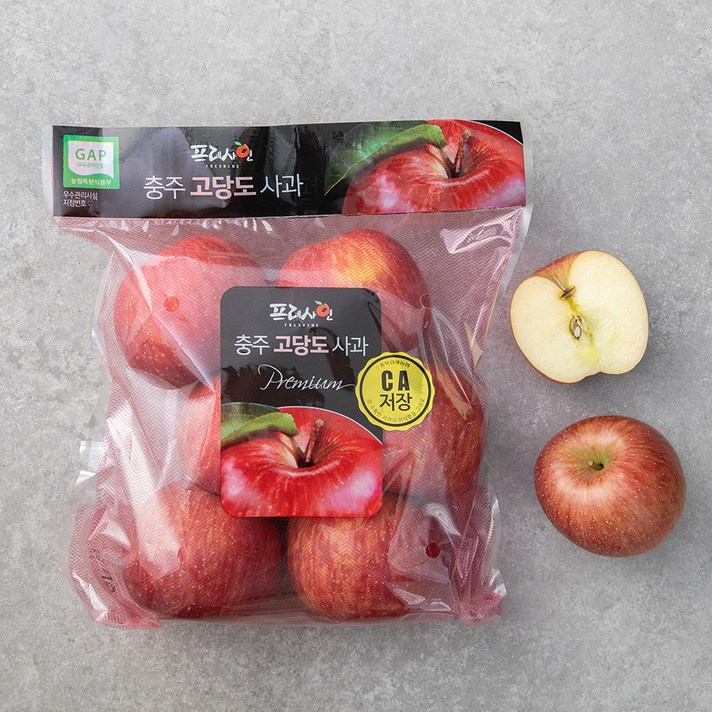 프레샤인 충주 GAP 인증 고당도 CA사과, 1.2kg(5~8입), 1봉
