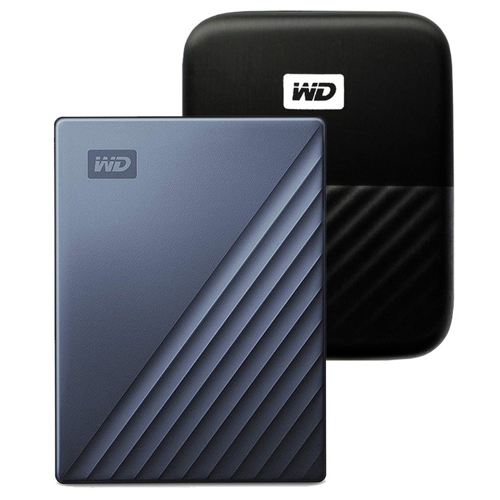 WD My Passport Ultra Type C 휴대용 외장하드 + 파우치, 4TB, 블루