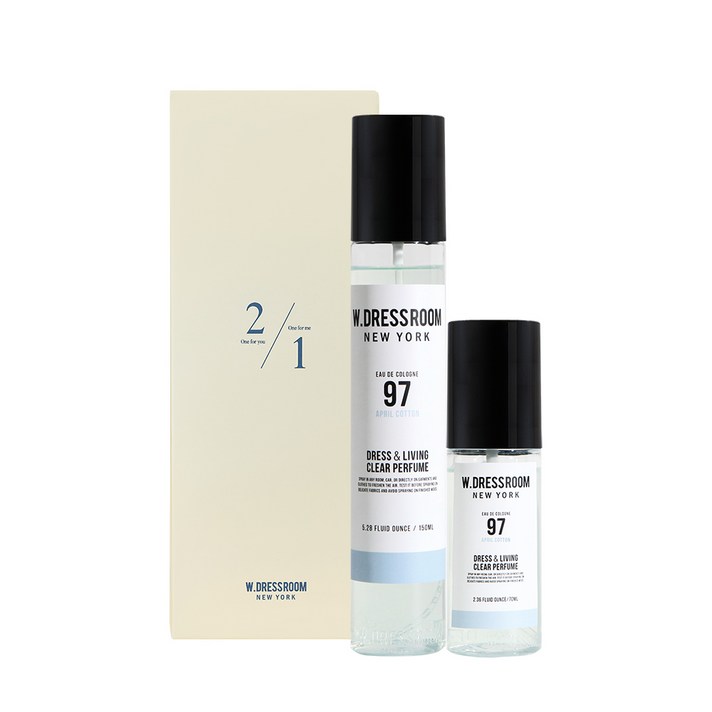 더블유드레스룸 너하나 나하나 드레스퍼퓸 세트 에이프릴코튼 150ml + 70ml, 1세트