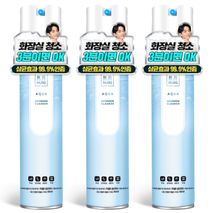 무로 아쿠아 베쓰룸 클리너, 500ml, 3개