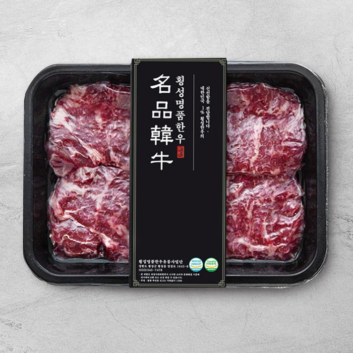 횡성한우 1+등급 채끝 구이용 (냉장), 200g, 1팩