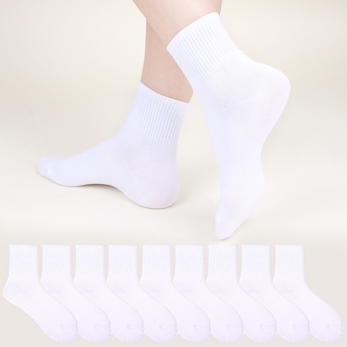 두발로 여성용 퀄리티밴딩중목 양말 10켤레