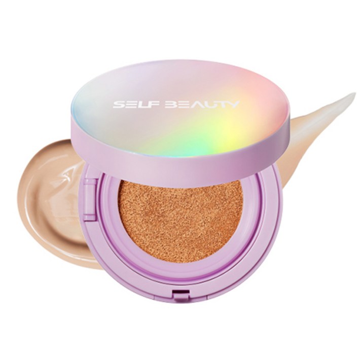 셀프뷰티 글램 업 유니콘 오로라 광채 쿠션 SPF50+ PA+++ 본품 15g, 21호 퓨어아이보리, 1개