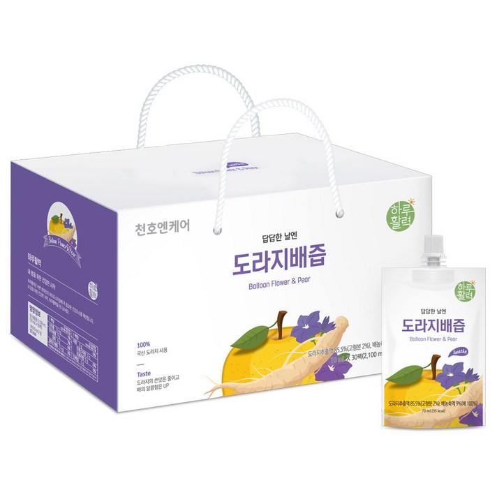 천호엔케어 하루활력 답답한 날엔 도라지배즙, 70ml, 30개입