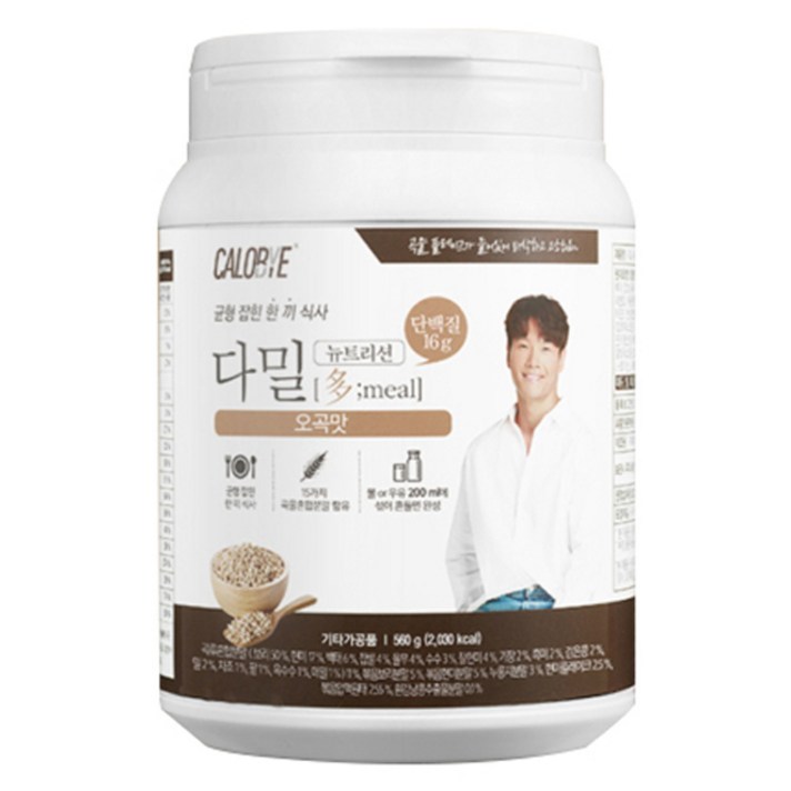 칼로바이 다밀 뉴트리션 단백질쉐이크 오곡맛, 560g, 1개