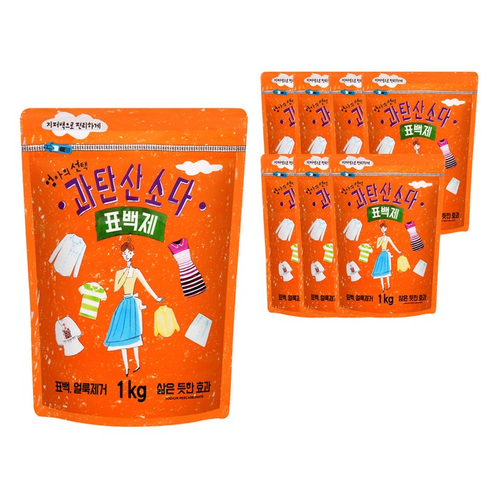 엄마의선택 과탄산소다 표백제, 1kg, 8개
