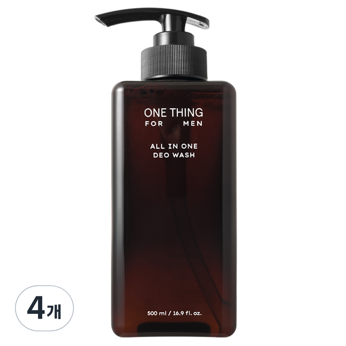 원씽 포맨 올인원 데오 워시, 500ml, 4개